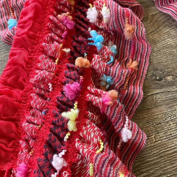 Unique boho Anthropologie woven Scarf - Picture 2 of 7